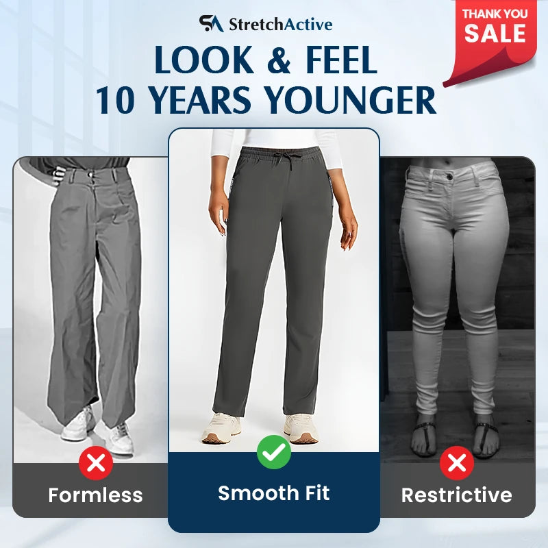 StretchActive - Silky Smooth Stretch Effortless Casual Pants