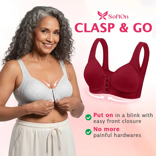 SoftOn - 70% OFF - Effortless Front-Closure Wireless Comfort Bra