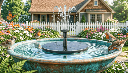 🌞🐦 Solar Powered Bird Bath Fountain 💦