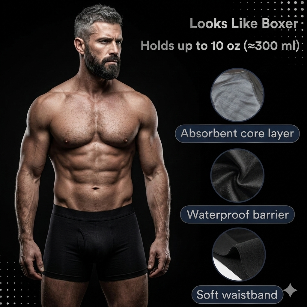 LEAKBOX - Men’s Washable Incontinence Boxer Briefs