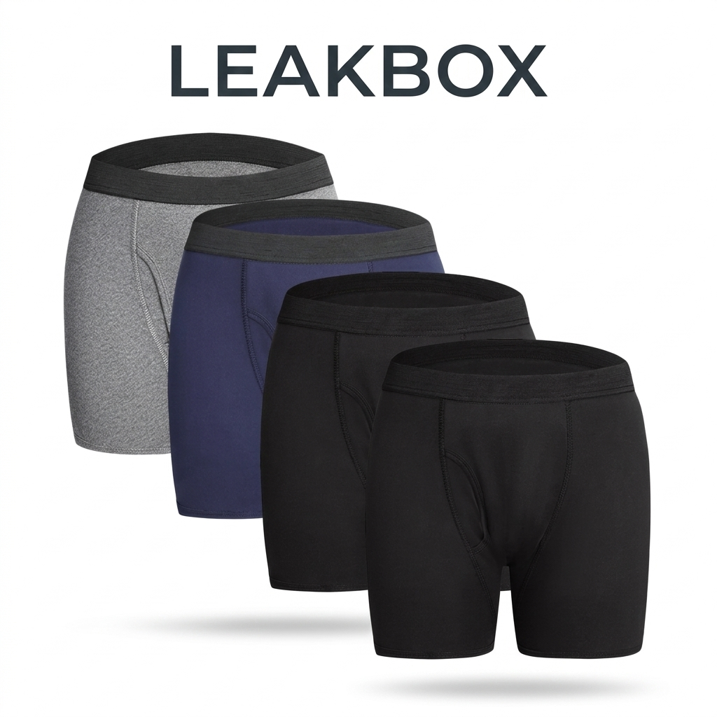 LEAKBOX - Men’s Washable Incontinence Boxer Briefs