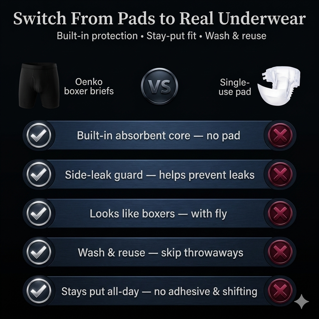 LEAKBOX - Men’s Washable Incontinence Boxer Briefs