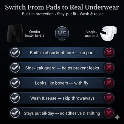 LEAKBOX - Men’s Washable Incontinence Boxer Briefs