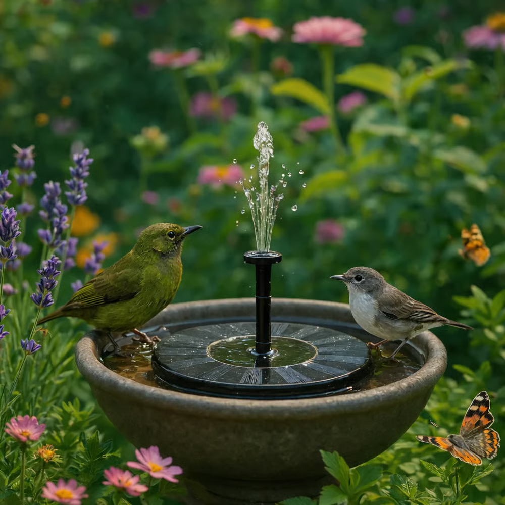 🌞🐦 Solar Powered Bird Bath Fountain 💦