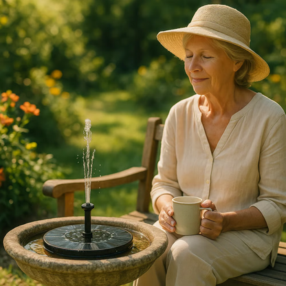 🌞🐦 Solar Powered Bird Bath Fountain 💦