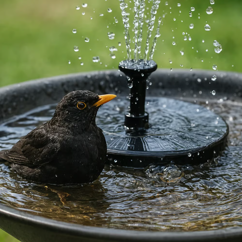 🌞🐦 Solar Powered Bird Bath Fountain 💦