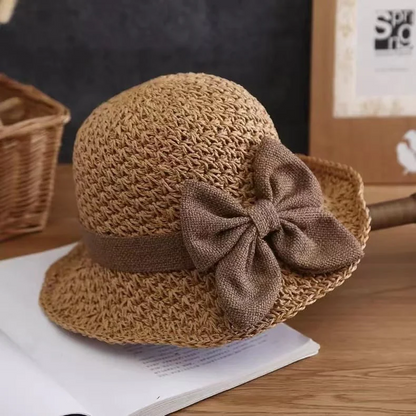 🔥 Hot Sale 50% OFF 👒 Elegant Woven Straw Sun Hat with Bow 🎀