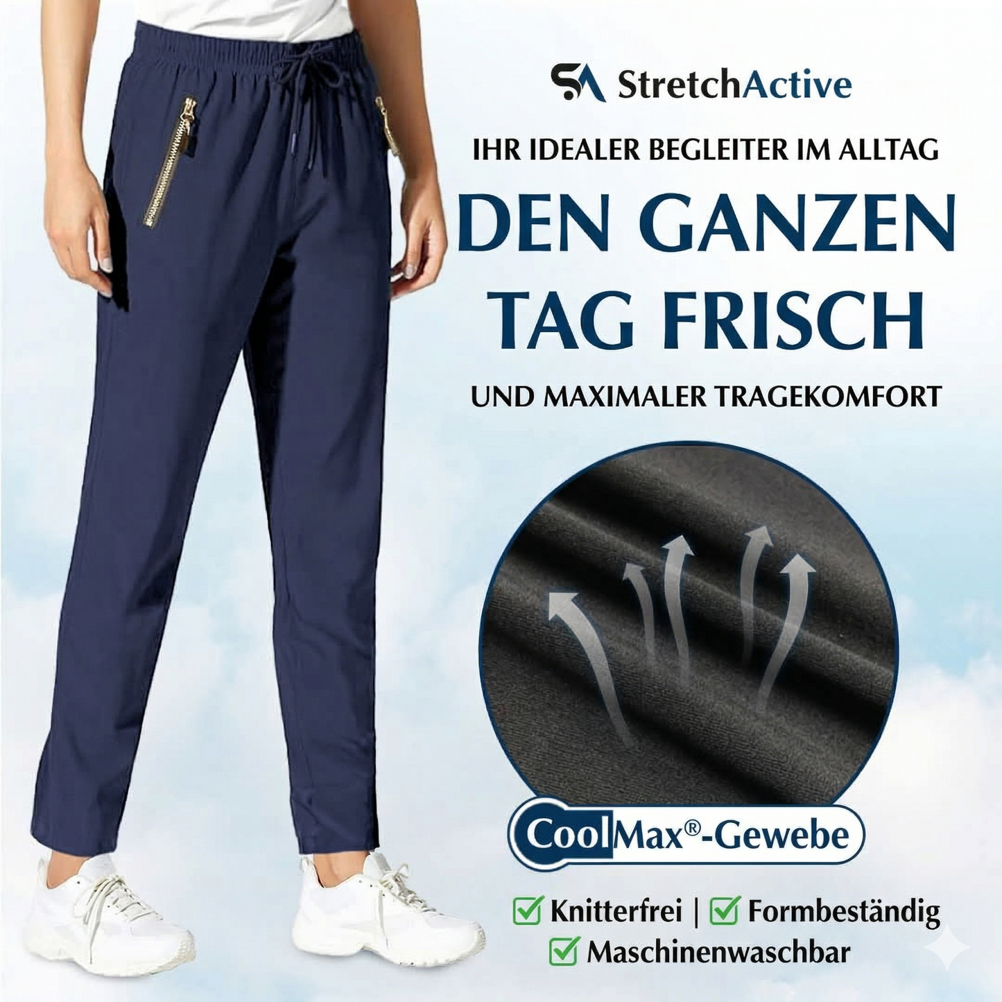 StretchActive - Ultraweiche Stretch-Freizeithose für Damen mit perfektem Fall