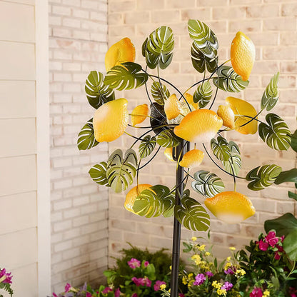 Temuvo™ ☀️🌀 Outdoors Wind Spinners with Decorative Flowers 🌸(Includes bracket)