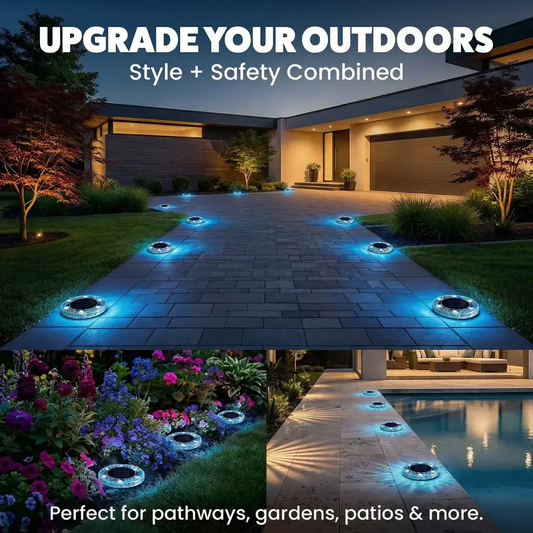🛋️Mosaic Solar Lights – Waterproof LED Pathway Lights with Auto On/Off