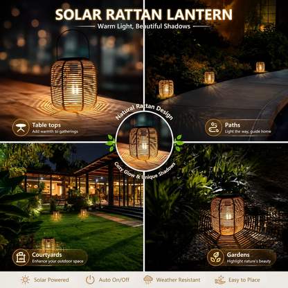 Neravio™🌙 Rattan Solar Lantern 🔥