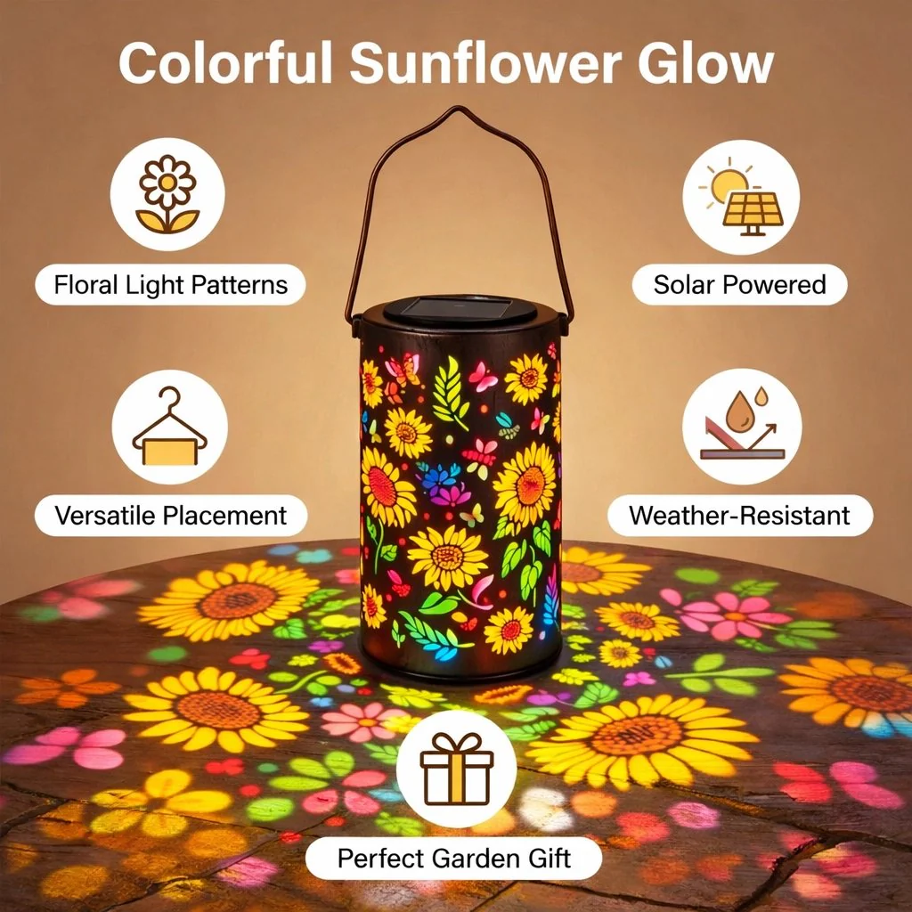 Temuvo™🌟Last Day Promotion🎁Sunflower Solar Garden Lantern🌞